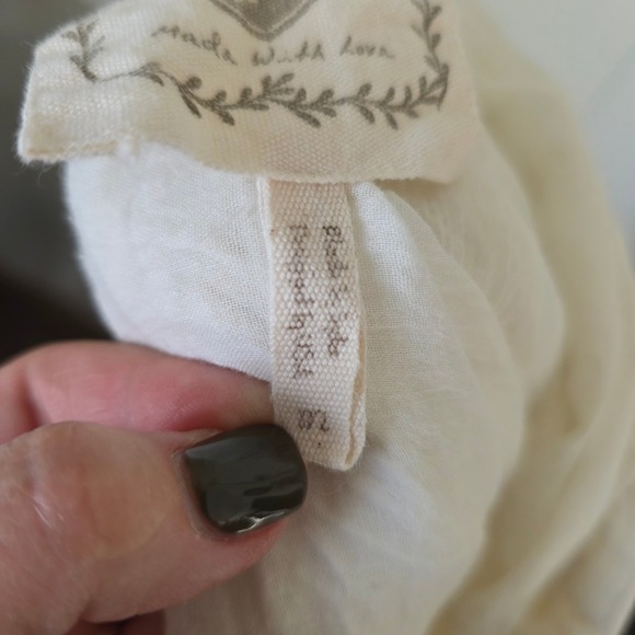 Z&L Made With Love Med White Cotton gauze Tassel Maxi Dress Boho Peasant Indie - Picture 9 of 13